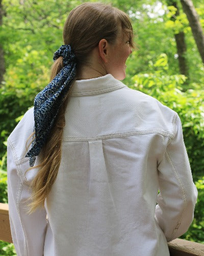 Scrunchie Bandana, Hand-Blockprinted
