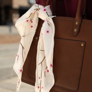Hand-embroidered Scrunchie-Bandana