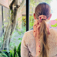 Hand-embroidered Scrunchie-Scarf