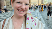 Floral handmade hair accessory in cream